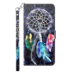 Etui Folio Samsung Galaxy S24 5g Łapacz Snów Na CZarnym Tle Z Paskiem