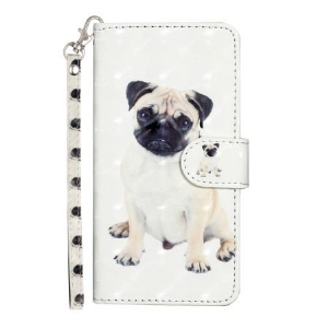 Etui Folio Samsung Galaxy S24 5g Mały Mops Ze Smyczą