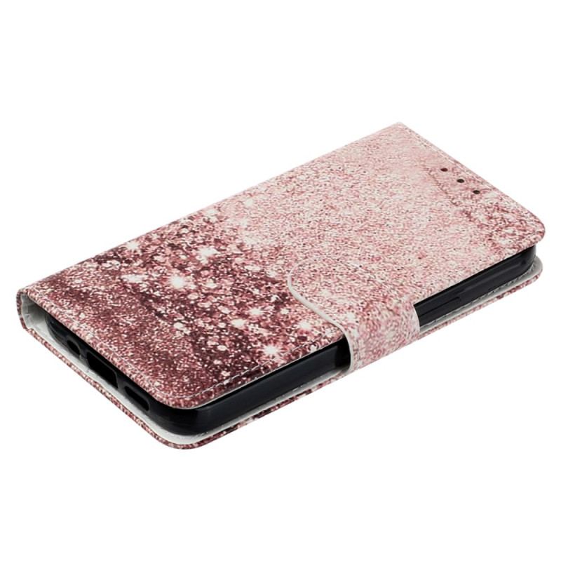 Etui Folio Samsung Galaxy S24 5g Marmur W Kolorze Złoto-różowym Etui Ochronne