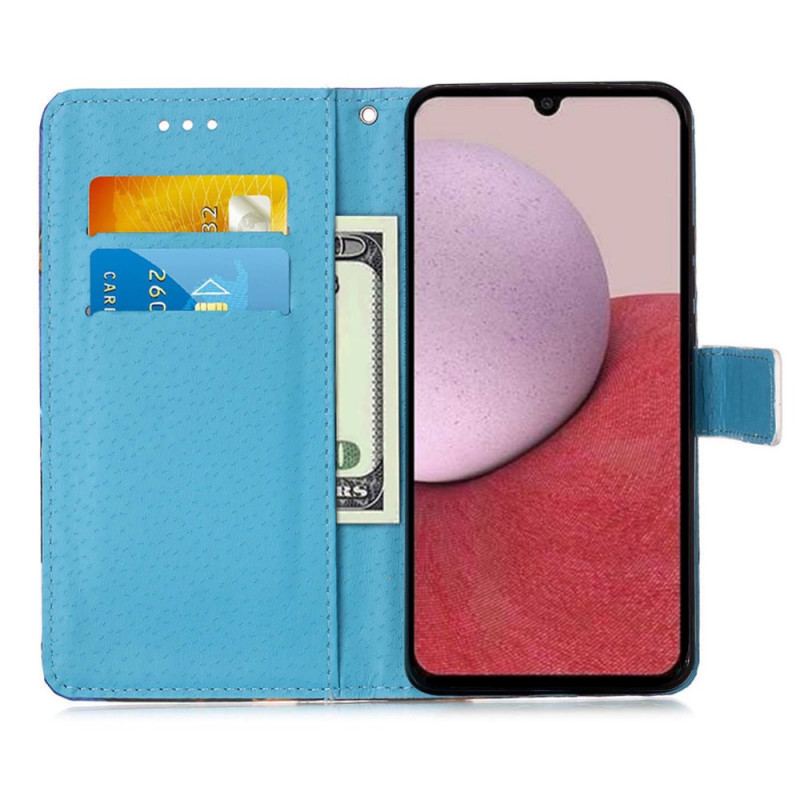 Etui Folio Samsung Galaxy S24 5g Motyle I Serca Z Paskiem