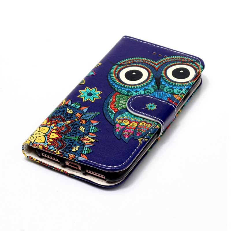 Etui Folio Samsung Galaxy S24 5g Niebieska Sowa Z Paskiem Etui Ochronne