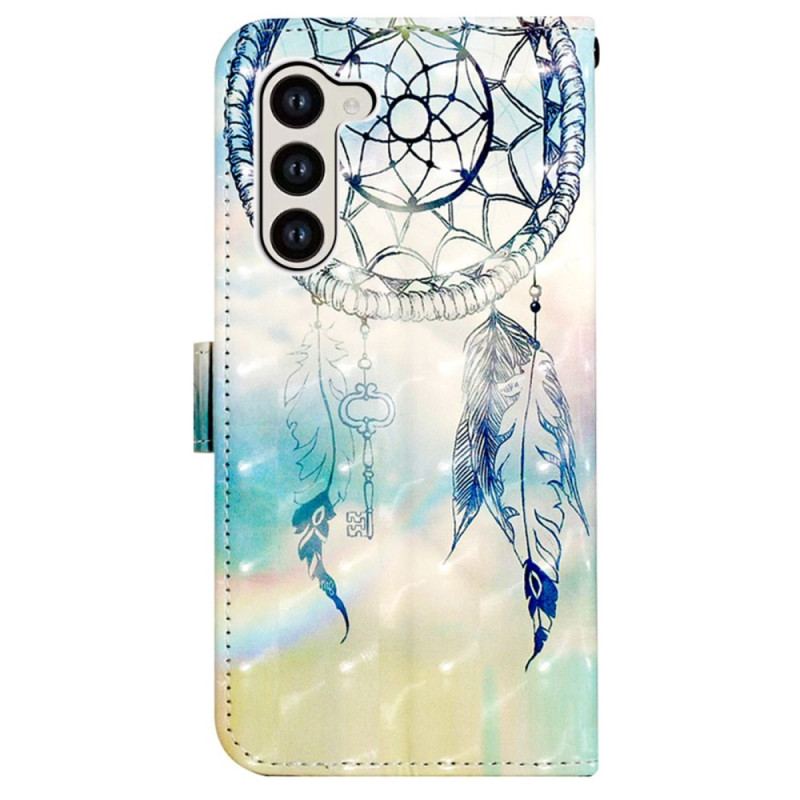 Etui Folio Samsung Galaxy S24 5g Niebieski Akwarelowy Łapacz Snów Etui Ochronne