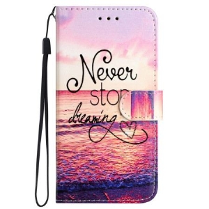 Etui Folio Samsung Galaxy S24 5g Północ Nigdy Nie Przestawaj Marzyć Z Paskiem Etui Ochronne