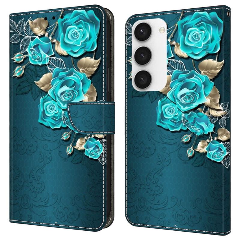 Etui Folio Samsung Galaxy S24 5g Różowy Niebieski Etui Ochronne