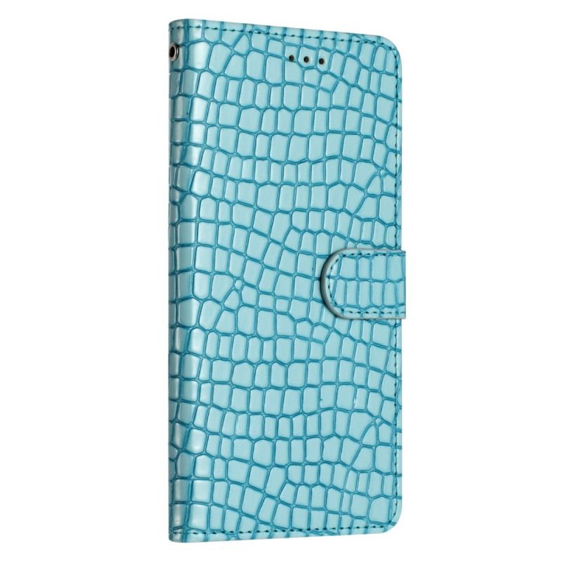 Etui Folio Samsung Galaxy S24 5g Tekstura Krokodyla I Pasek Etui Ochronne