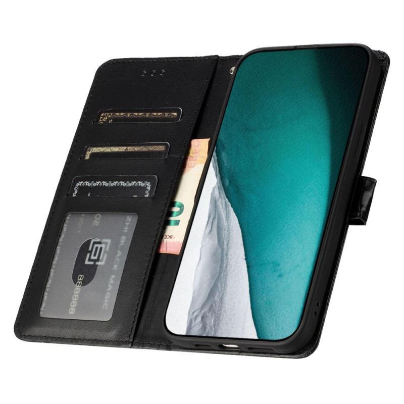 Etui Folio Samsung Galaxy S24 5g Tekstura Krokodyla I Pasek Etui Ochronne