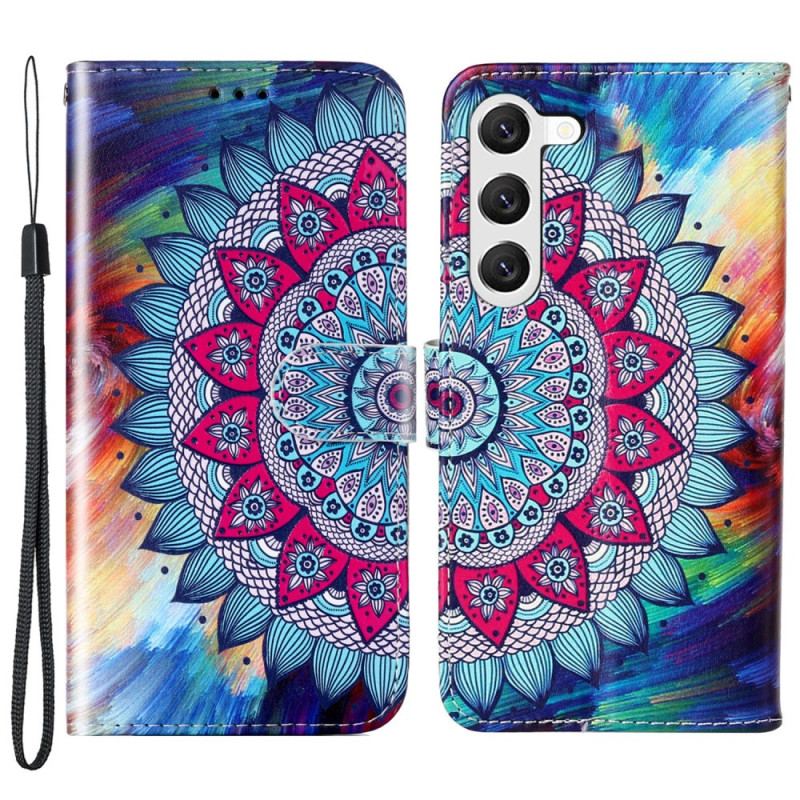 Etui Folio Samsung Galaxy S24 5g Wzór Paska Mandali Etui Ochronne