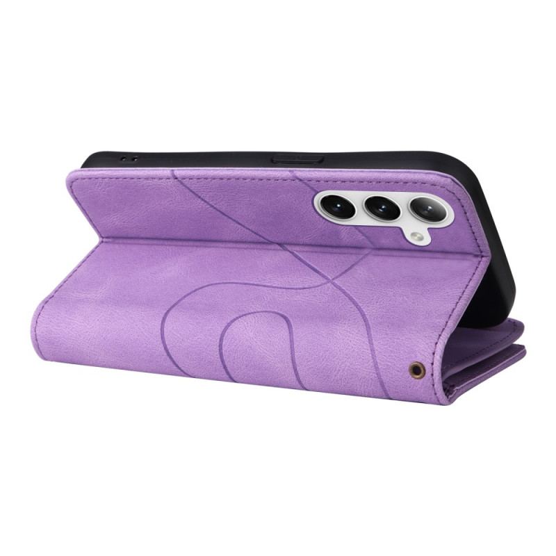 Etui Folio Samsung Galaxy S24 5g Z Dwukolorowym Portfelem Na Pasku Etui Ochronne