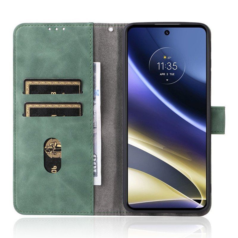 Etui Folio do Moto G51 5G Dotyk Skóry W Stylu Vintage