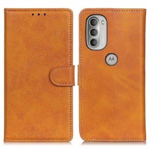 Etui Folio do Moto G51 5G Retro Matowy Efekt Skóry