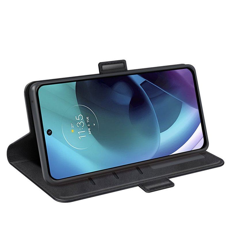 Etui Na Telefon Pokrowce do Moto G51 5G Etui Folio Podwójna Klapa