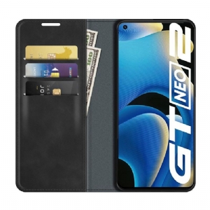 Case do Realme GT Neo 3T / Neo 2 Biznes Faux Skórzany Stojak Funkcyjny