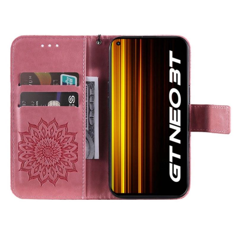 Etui Folio do Realme GT Neo 3T / Neo 2 z Łańcuch Słonecznik