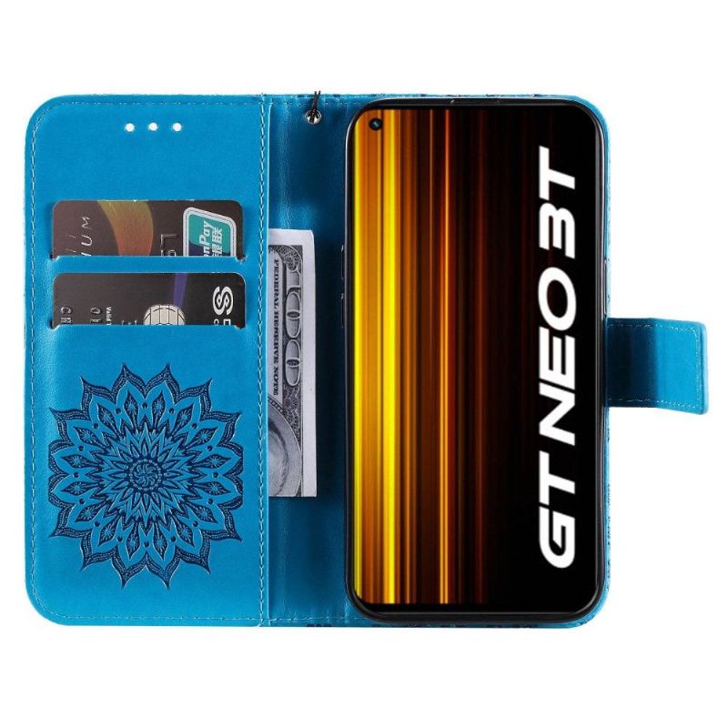 Etui Folio do Realme GT Neo 3T / Neo 2 z Łańcuch Słonecznik