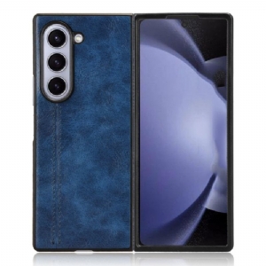 Etui Do Samsung Galaxy Z Fold 6 Przeszycia Z Imitacji Skóry