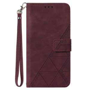 Etui Folio Samsung Galaxy Z Fold 6 Trójkąty Paska