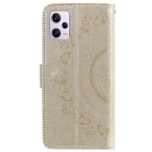 Etui Folio do Xiaomi Redmi Note 12 Pro Mandala Sun Ze Smyczą