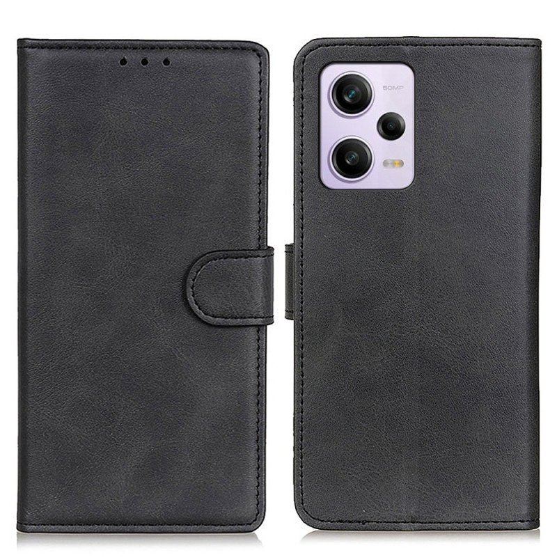 Etui Folio do Xiaomi Redmi Note 12 Pro Matowa Sztuczna Skóra