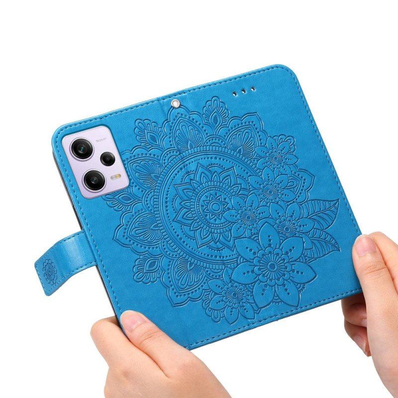 Etui Folio do Xiaomi Redmi Note 12 Pro z Łańcuch Mandala Kwiatowa Na Pasku