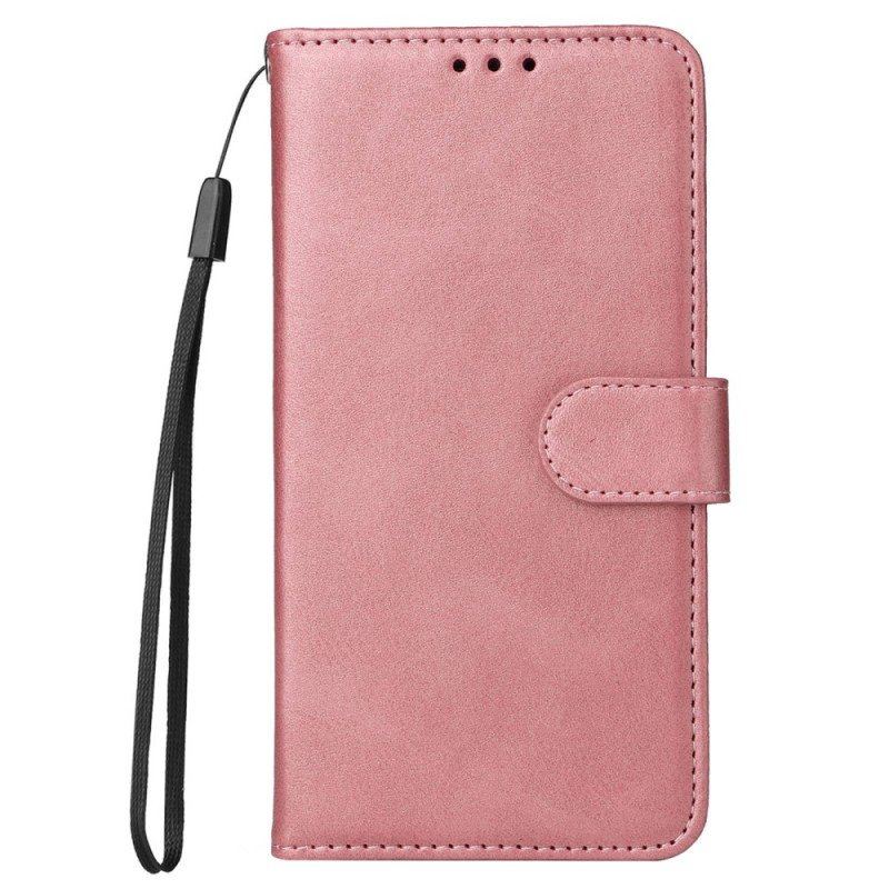 Etui Folio do Xiaomi Redmi Note 12 Pro z Łańcuch Zwykły Z Paskiem