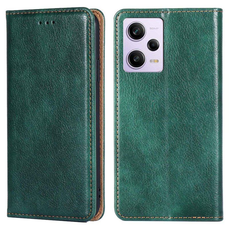 Etui Na Telefon do Xiaomi Redmi Note 12 Pro Etui Folio Przeszycia Ze Sztucznej Skóry