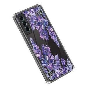 Etui do Samsung Galaxy S23 5G Bezszwowe Purpurowe Kwiaty