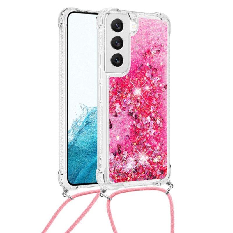 Etui do Samsung Galaxy S23 5G Cekiny Ze Sznurkiem