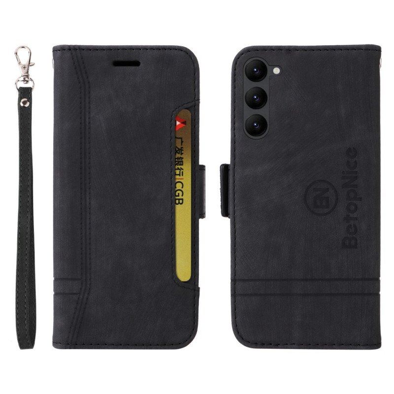 Etui Folio do Samsung Galaxy S23 5G Betopnice Przednie Etui Na Karty