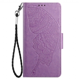 Etui Folio do Samsung Galaxy S23 5G Dwukolorowy Barokowy Motyl