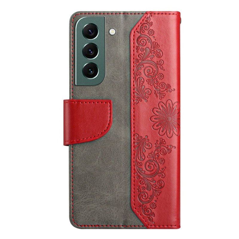 Etui Folio do Samsung Galaxy S23 5G Dwukolorowy Barokowy Motyl