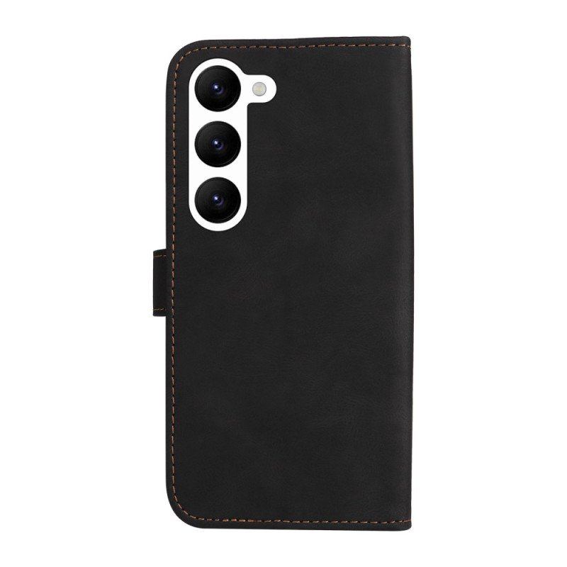 Etui Folio do Samsung Galaxy S23 5G Dwukolorowy Z Paskiem