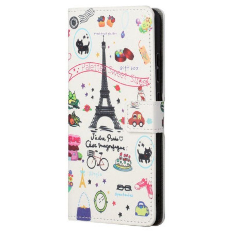 Etui Folio do Samsung Galaxy S23 5G Kocham Paryż