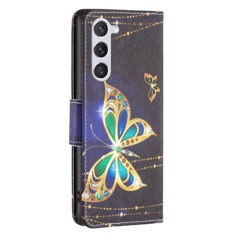 Etui Folio do Samsung Galaxy S23 5G Królewski Motyl