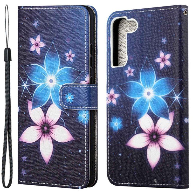 Etui Folio do Samsung Galaxy S23 5G Kwiaty Księżycowe