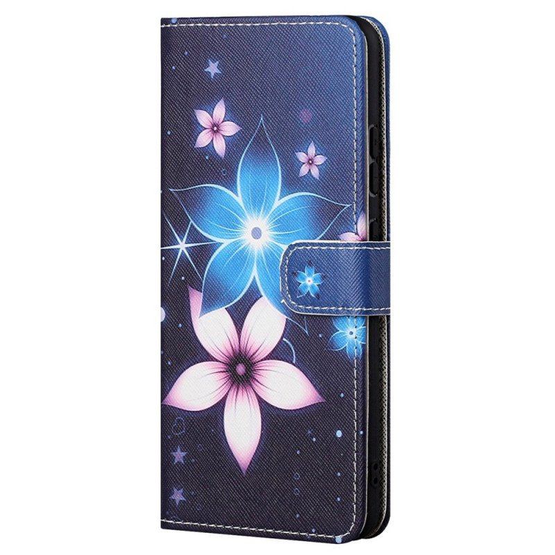 Etui Folio do Samsung Galaxy S23 5G Kwiaty Księżycowe