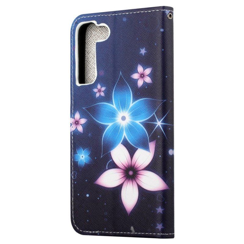 Etui Folio do Samsung Galaxy S23 5G Kwiaty Księżycowe