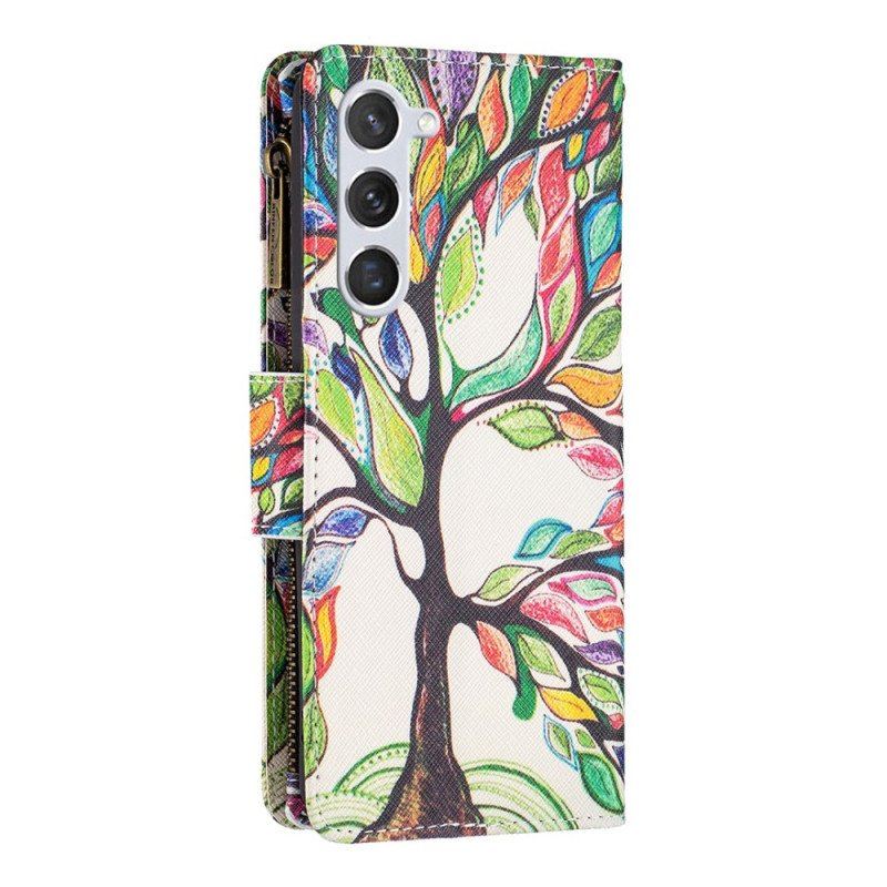 Etui Folio do Samsung Galaxy S23 5G Portfel Portfel Drzewa