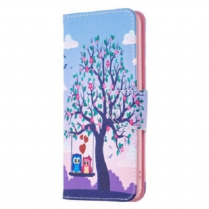 Etui Folio do Samsung Galaxy S23 5G Sowy Na Huśtawce