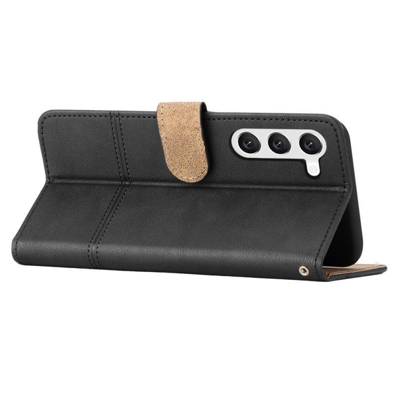 Etui Folio do Samsung Galaxy S23 5G z Łańcuch Biznes W Smyczy