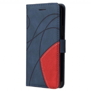 Etui Folio do Samsung Galaxy S23 5G z Łańcuch Dwukolorowy Pasek