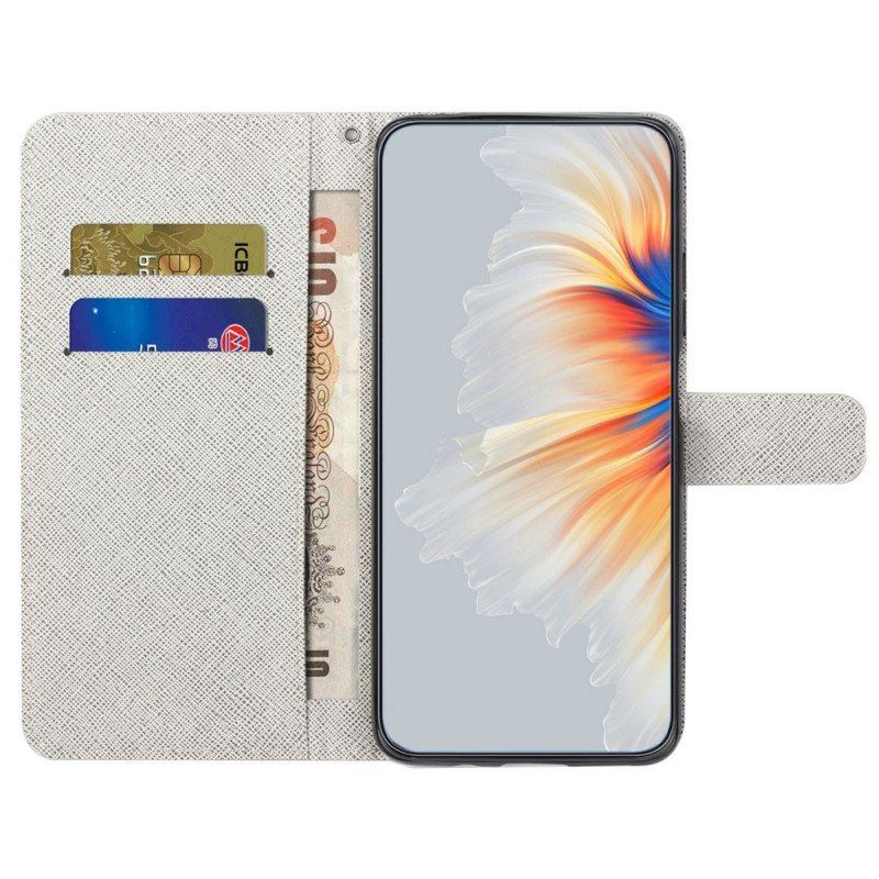 Etui Folio do Samsung Galaxy S23 5G z Łańcuch Koty Na Drzewie Stringów