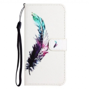 Etui Folio do Samsung Galaxy S23 5G z Łańcuch Pióro Z Smyczą