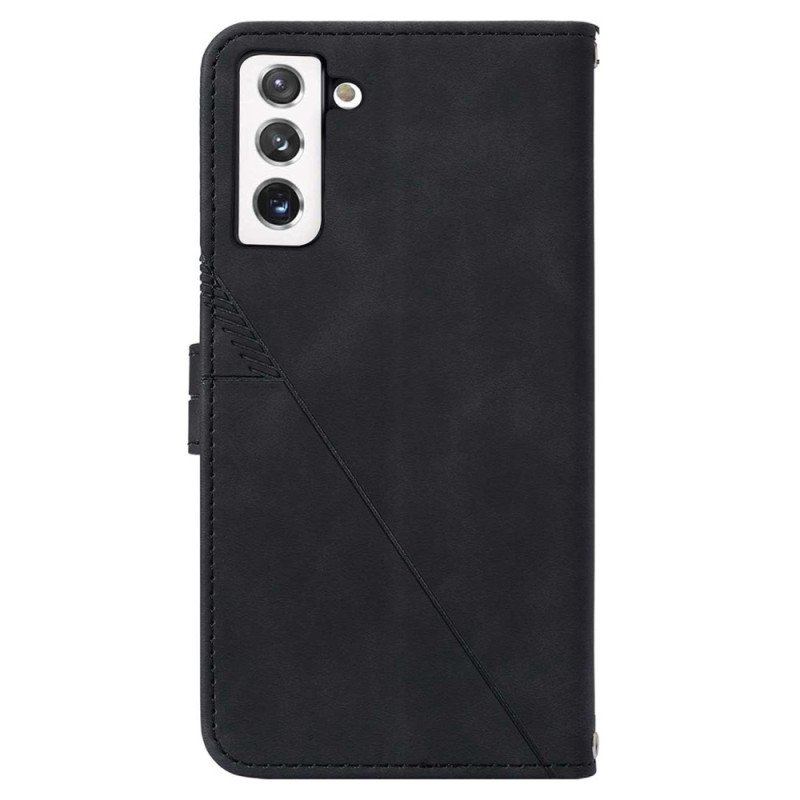 Etui Folio do Samsung Galaxy S23 5G z Łańcuch Trójkąty Paska