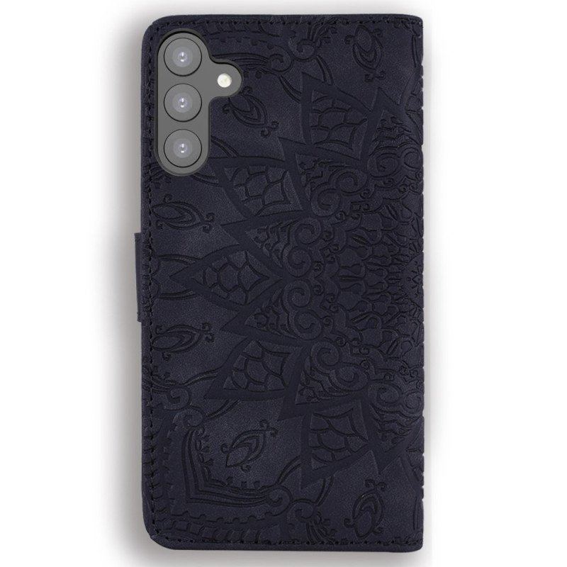 Etui Na Telefon Pokrowce do Samsung Galaxy S23 5G z Łańcuch Stylowa Mandala Z Paskami