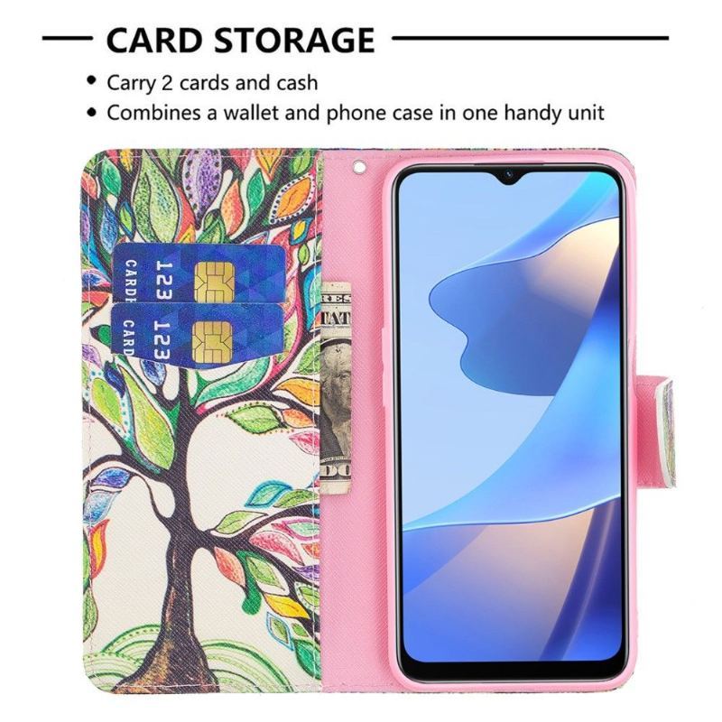 Etui Folio do Oppo A16 / A16s Drzewo Rysunkowe