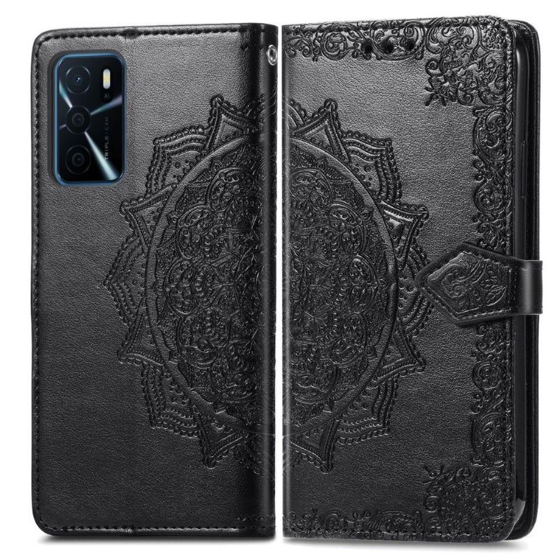 Etui Folio do Oppo A16 / A16s Mandala Relief Faux Leather