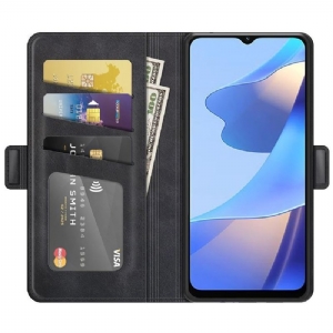 Etui Folio do Oppo A16 / A16s Obrzeża Portfel Style Skórzane