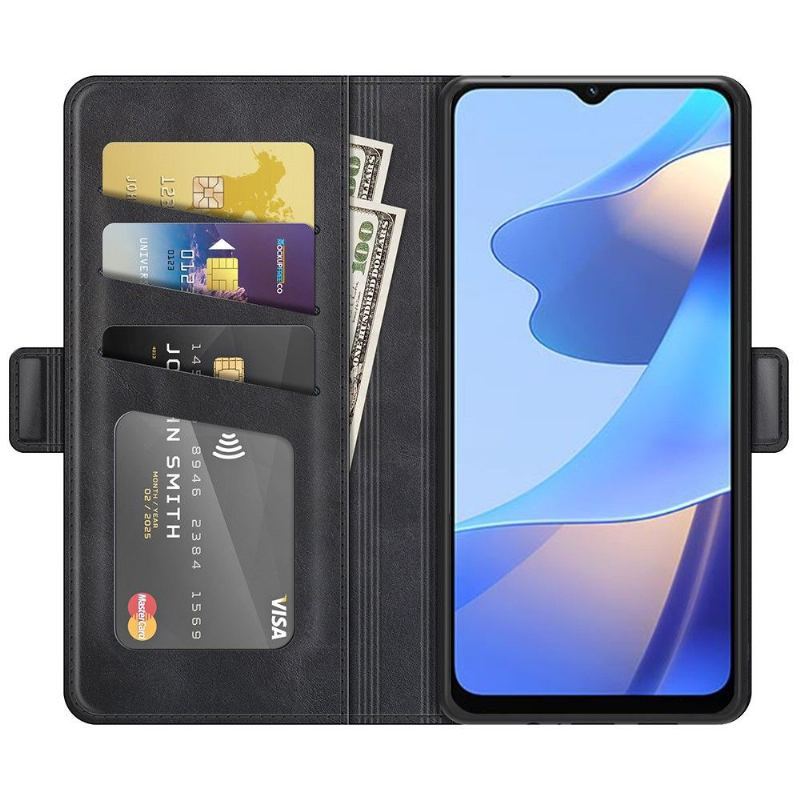 Etui Folio do Oppo A16 / A16s Obrzeża Portfel Style Skórzane