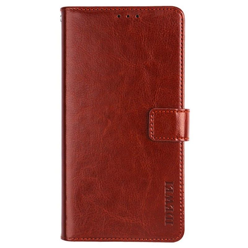 Etui Folio do Oppo A16 / A16s Skórzany Futerał Idewei Folio Efekt Skóry