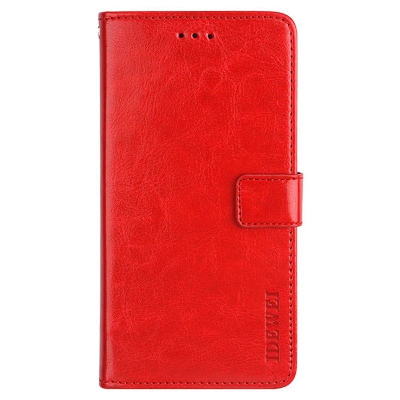 Etui Folio do Oppo A16 / A16s Skórzany Futerał Idewei Folio Efekt Skóry